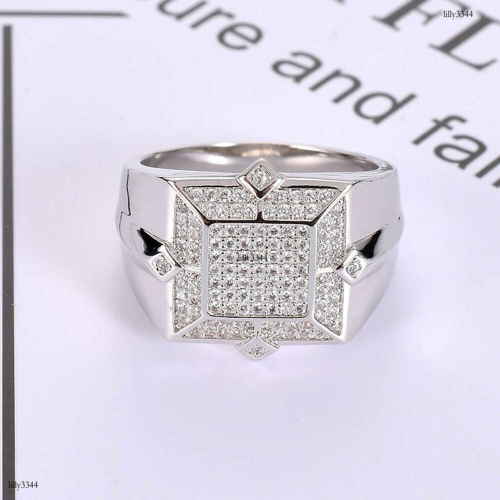 Hip Hop Men's AAA High-end Zircon Personality Creative Bling Ring for Men