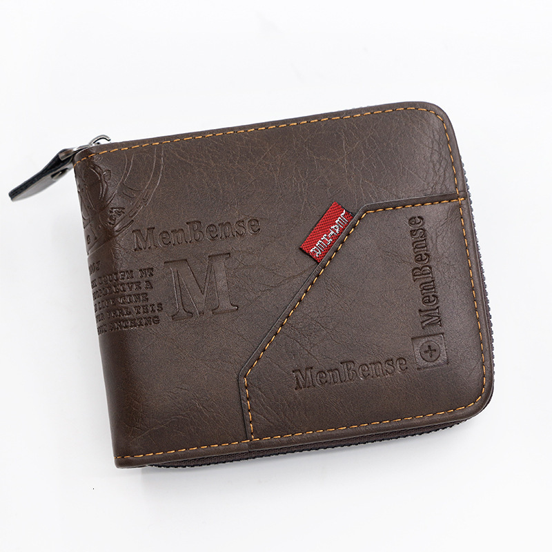 European And American Fashion Zipper Luxury Bag Bag Men's Short Wallet Large Capacity Coin Purse Multi-card Slots 70% Off Zipper Bag Men's W
