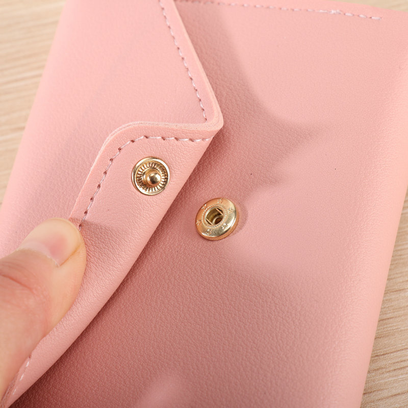 Luxury Bag New Solid Color Phone Bag Short Women's Card Holder 2025 Four Seasons Simple Versatile Coin Purse Pendant Wallet For Women