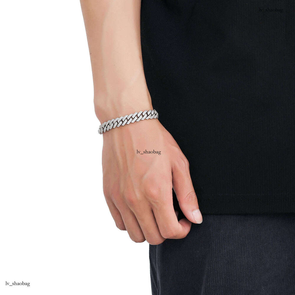 Hip Hop 10mm Dia-Shaped Cuban Chain Men's Trendy Brand Personality Moissanite chain Necklace