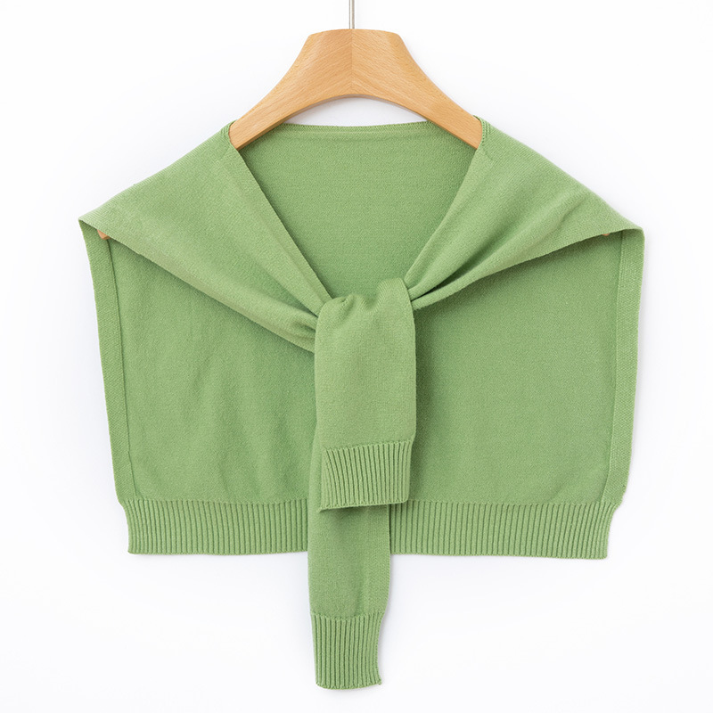 K1632 Candy-colored shawl for women, spring and autumn outerwear, solid color knitted shawl scarf, shoulder pad cape, air-conditioned room waistcoat t