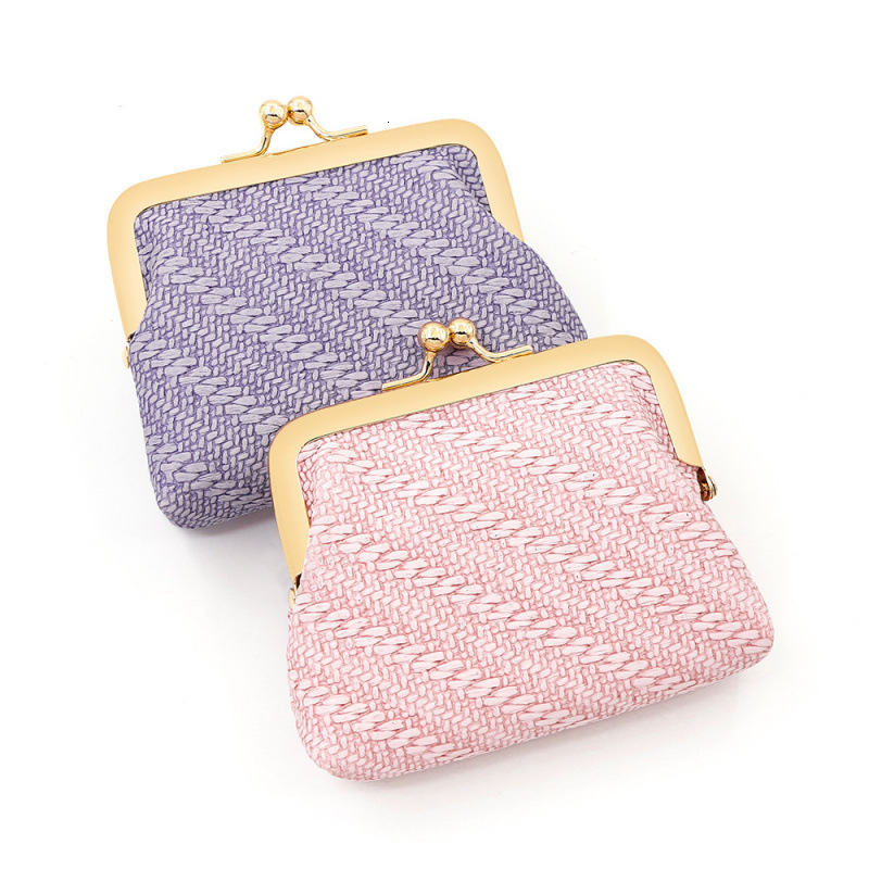 New Portable Simple Mini Coin Purse Clip Bag Clutch Key Bag Earphone Bag Card Luxury Bag Holder Lipstick Bag