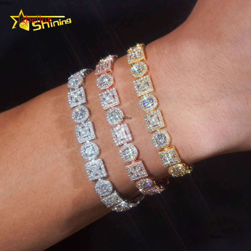 New Arrival Sterling Sier Moissanite Pass Tester Dias Fast Shipping Women Men Unisex Bracelet