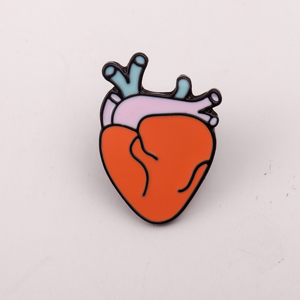 Japanese And Korean Colorful Oil Drop Human Organ Brain Eyes Teeth Brooches Accessories