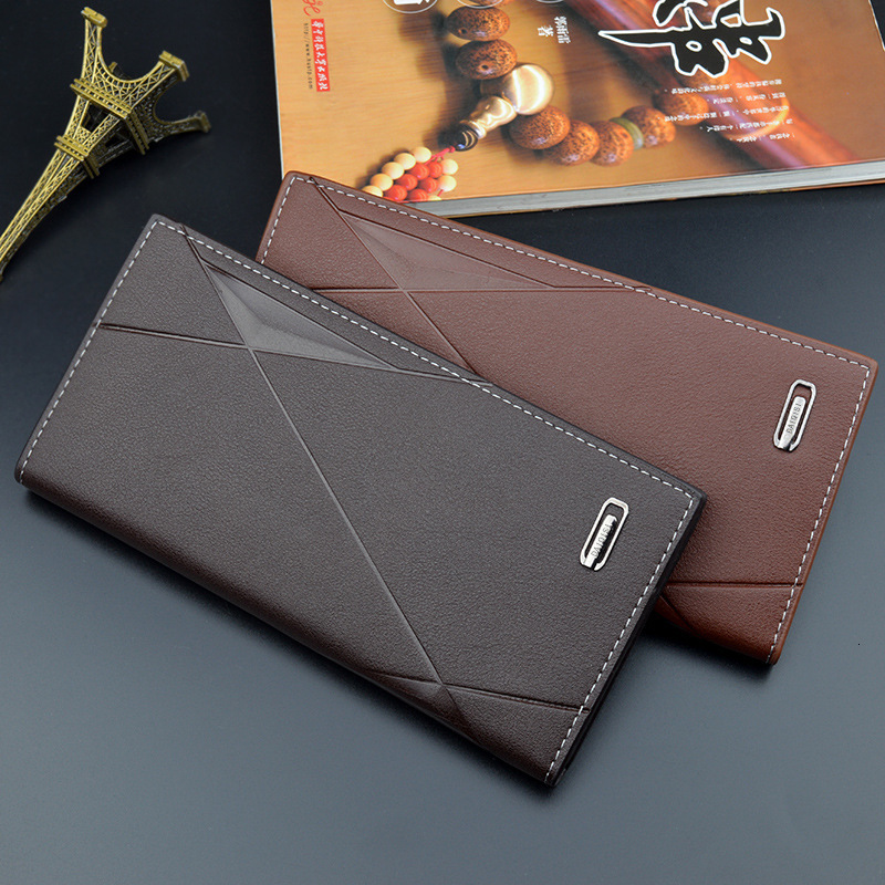 New Men's Wallet Long Style Money Clip For Men Youth Thin Soft Luxury Bag Leather Wallet Multi-card Slots Large Capacity Fashion Designer Bag Sui