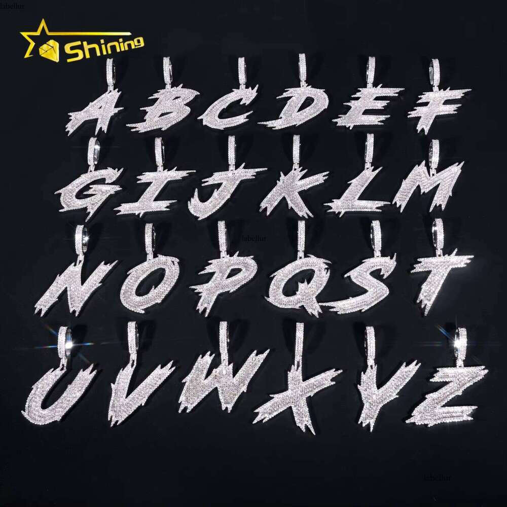 New Design Passes Tester Sier Ice Letter Hip-Hop Men's Silicone Pendant