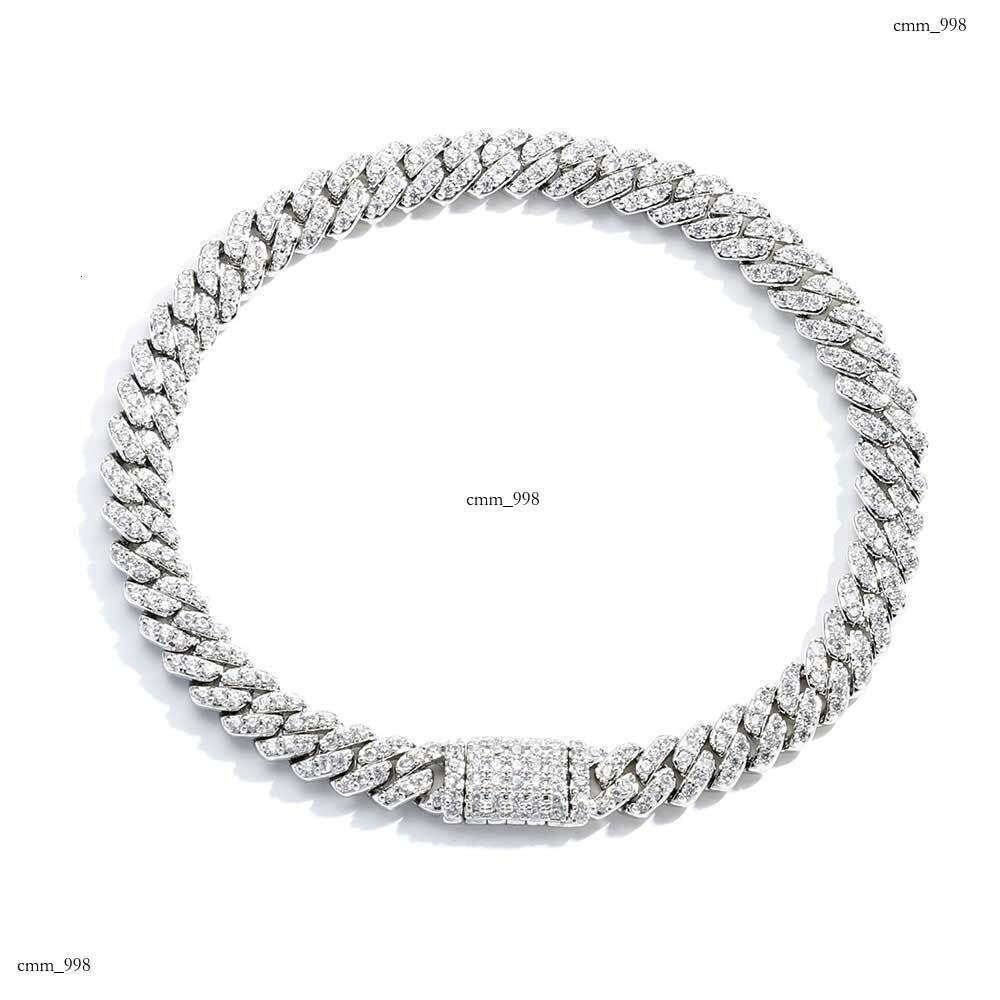 Hip Hop 6mm Single Row Full Zircon Cuban High-end Accessories Men's Bracelet Jewelry