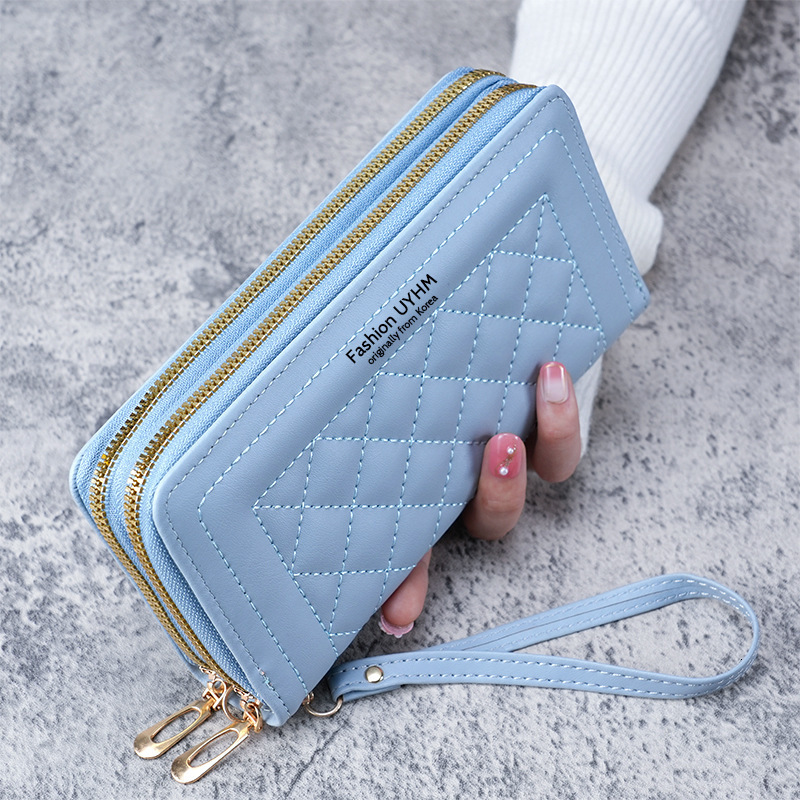 Wallet For Women 2025 New Long Style Ladies Handheld Luxury Bag Korean Version Casual Phone Bag Double Zipper Large Capacity Card Holder