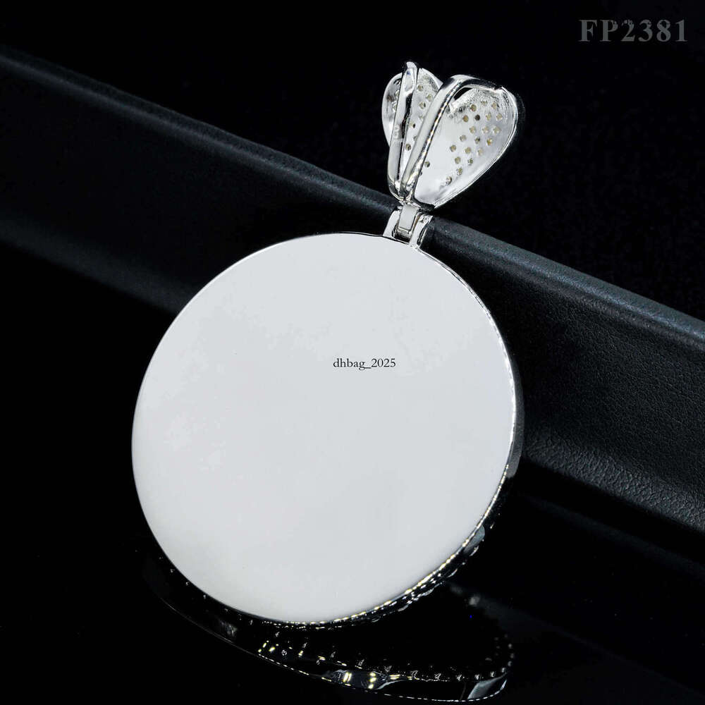 DIY Photo Memory Frame Heart Oil Drop Round Sier Moissanite Men and Women Commemorative Pendant