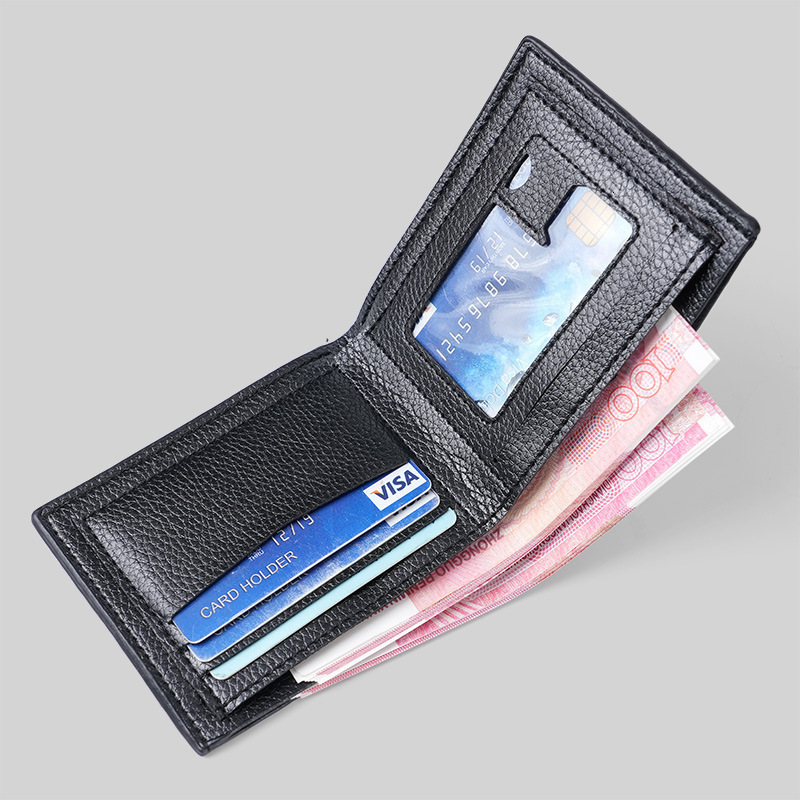 Short Wallet With Zipper Men's Leather Wallet Horizontal Men's Wallet Wholesale Ultra-thin Student 80% Off Luxury Bag Simple PU Leather