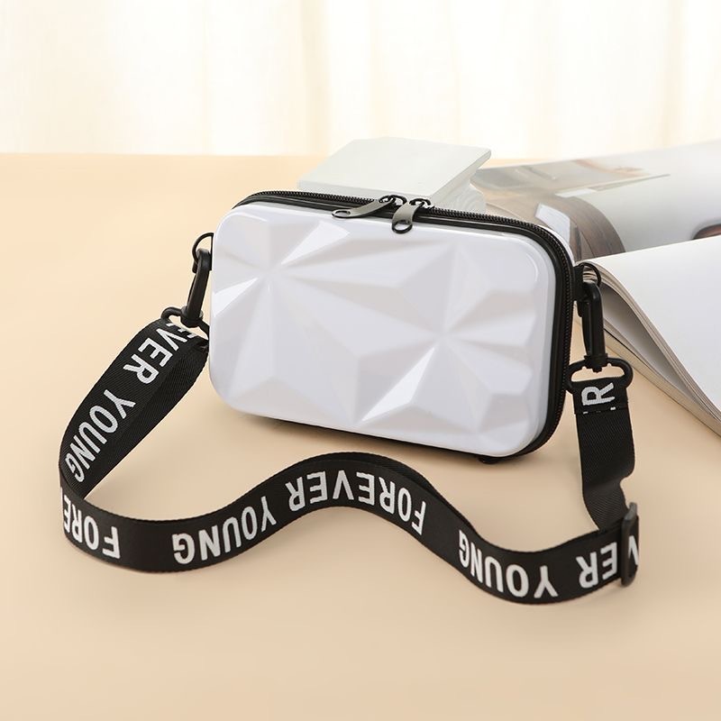 Fashion New Diamond Women's Makeup Bag PC Hard Shell Single Shoulder Crossbody Bag Luxury Bag Waterproof Toiletry Bag Mini Portable Storage