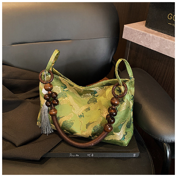 Cross-border Wholesale Women's Painted Pattern Underarm Bag Designer Bag Fashion Retro European And American Style Niche Light Luxury Bag Shoulde