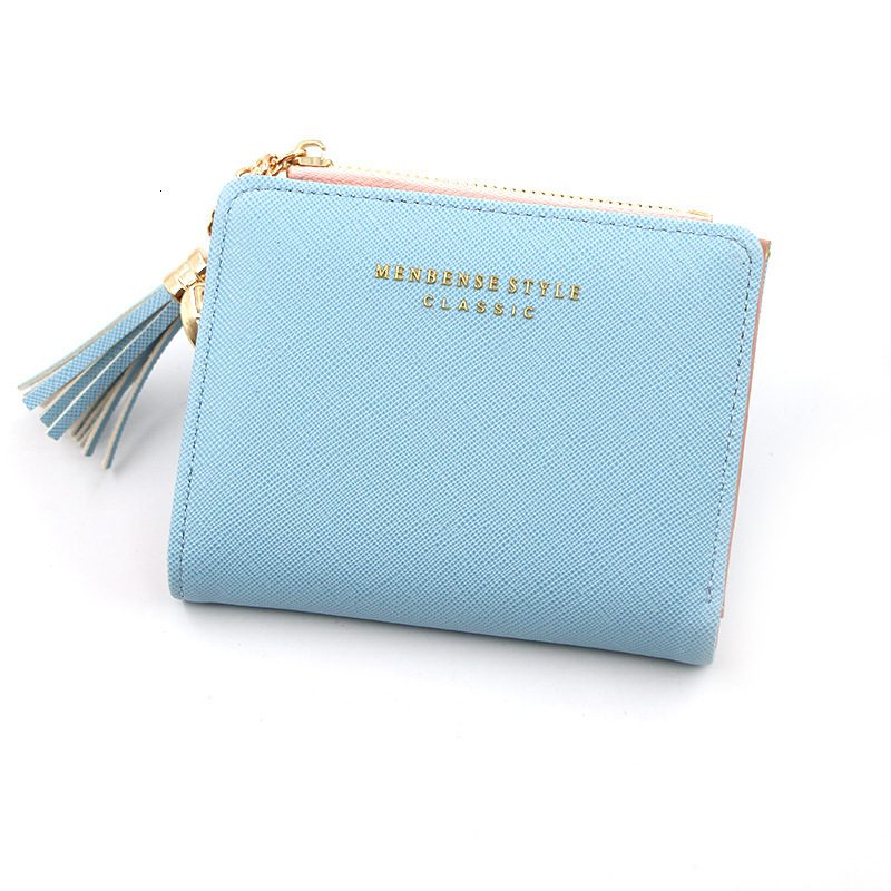 New Women's Short Wallet Korean Style Solid Color Simple Luxury Bag Versatile Zipper Coin Purse Wallet Card Holder Money Clip Wholesale