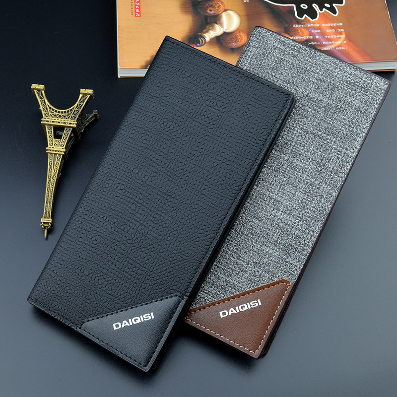 Luxury Bag New Men's Wallet Long Vertical Style Off Fashionable Youth Soft Leather Wallet Multi-card Slots Large Cash Designer Bag Suit Bag