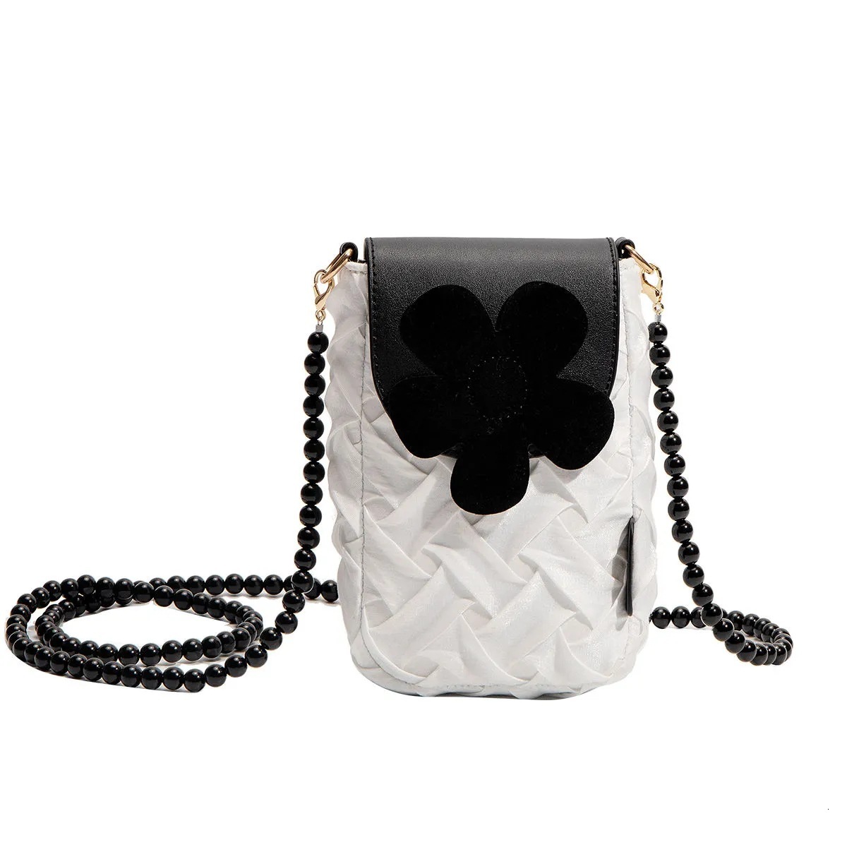 Internet Celebrity Small for Women 2025 New Pearl Chain Crossbody Niche Flower Phone Bag ddmymoon