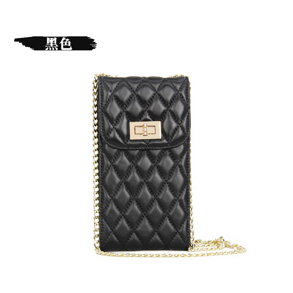 Korean Version Multifunctional Sheepskin Chain Bag Slanted Shoulder Bag Upright Phone Bag Luxury Bag Free Delivery Designer Leather Women's Bag