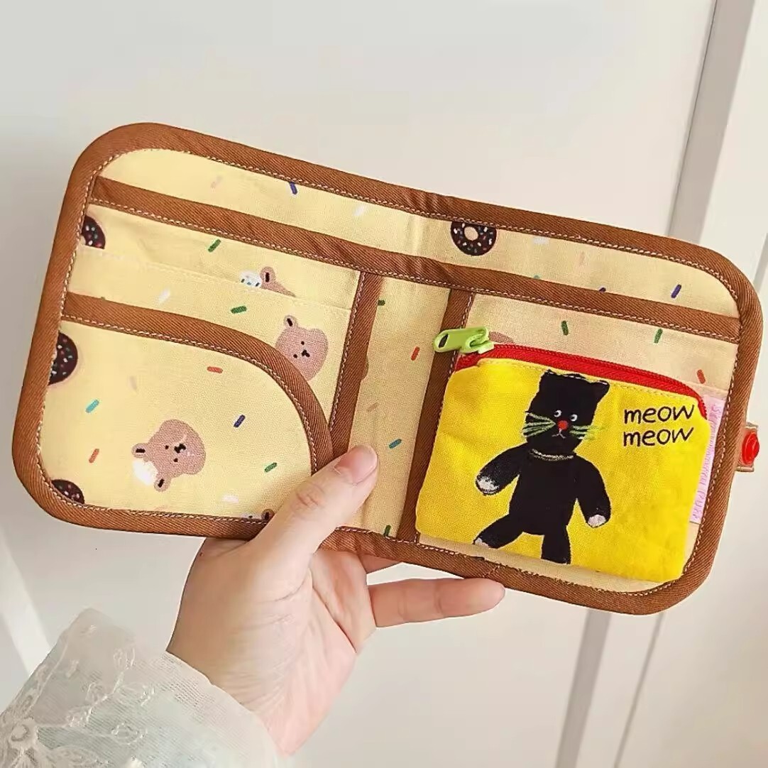 Cute Cartoon Bear Wallet Versatile Large Capacity Coin Storage Multi-layer Bag ddmymoon