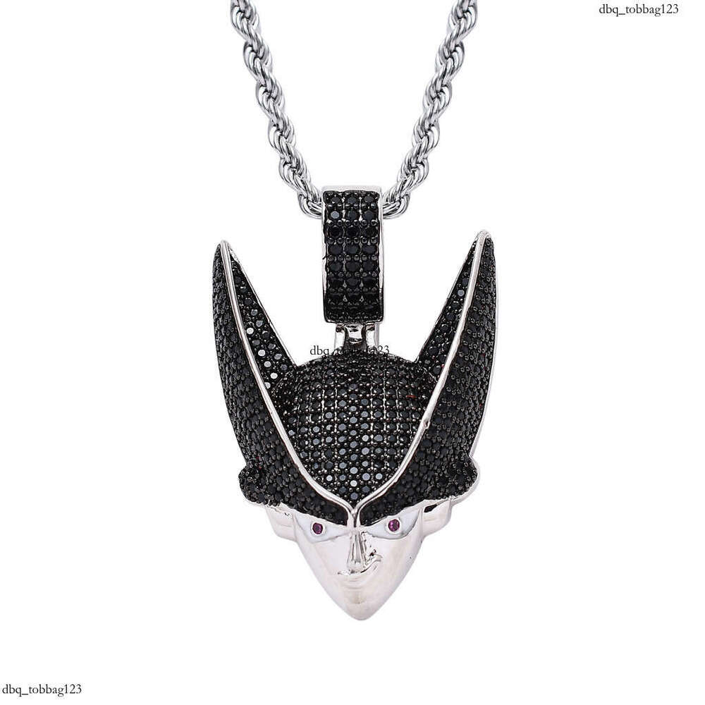 Hip Hop Accessories Dragon Ball Cell Anime Character Pendant Micro Paved Moissanite chain Gold Trendy Street Necklace