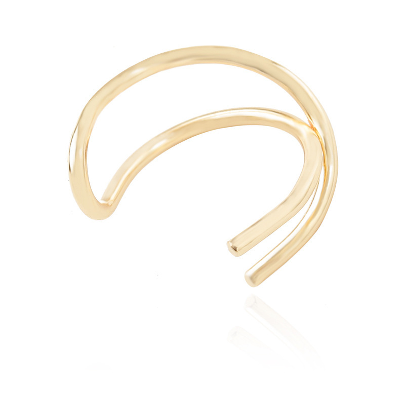 Ins Style Double Layer Non-Pierced Clips For Women, Unique And Creative Design, Simple Cuffs, Ear Accessories