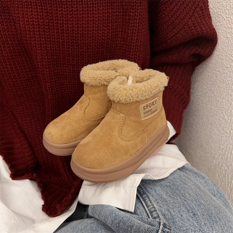 Free shipping designer Boots Winter style girls casual mid length cotton boots childrens snow boots childrens shoes comfort keep warm