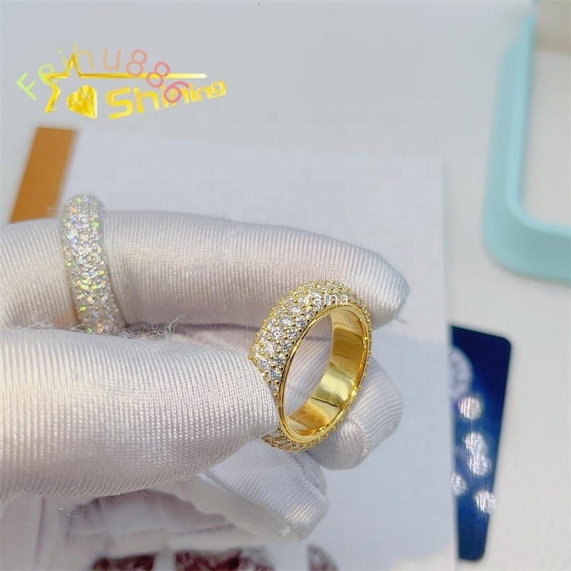 2025 new Pass Diamond Tester Rings Jewelry Women 925 Sterling Silver Custom Vvs Moissanite Ring