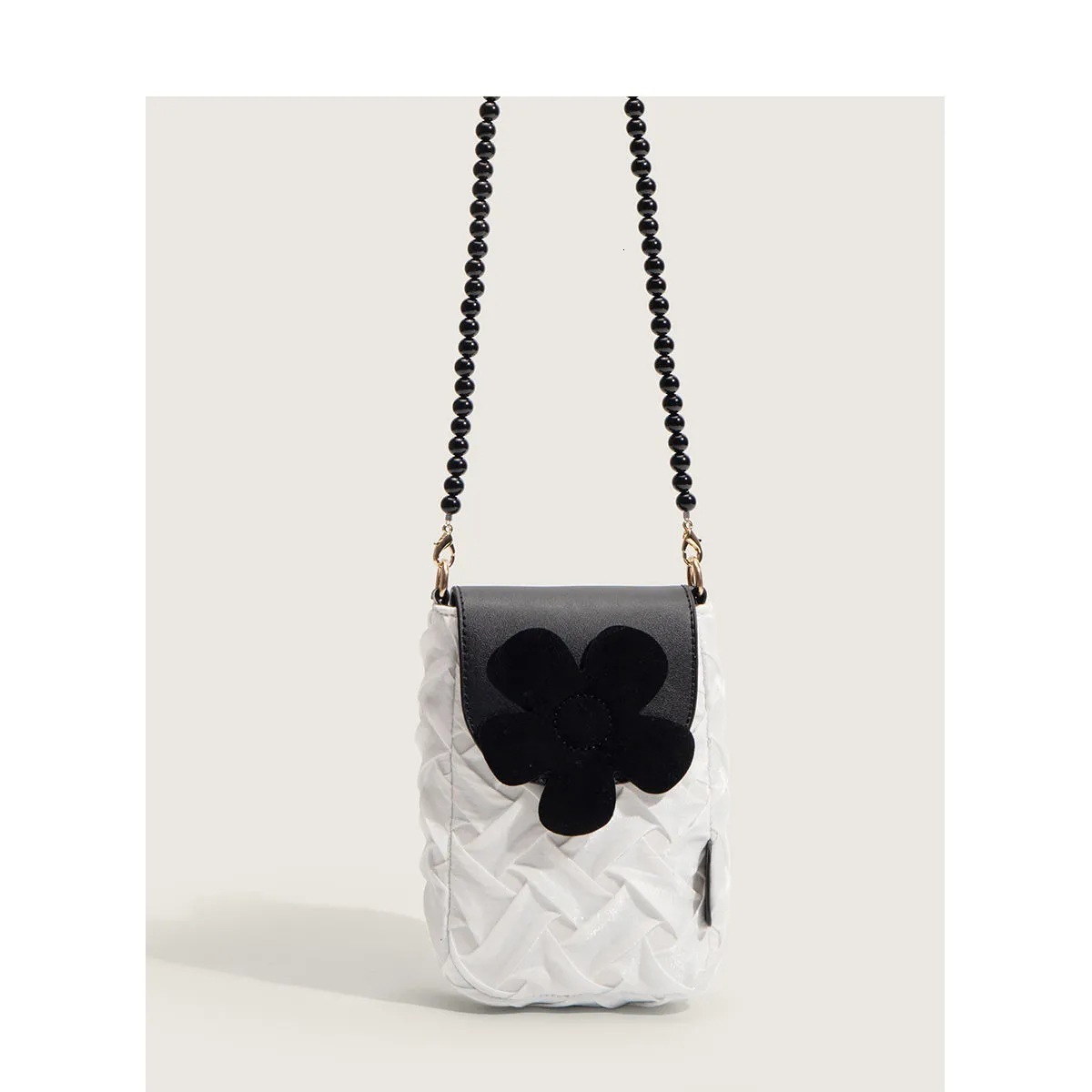Internet Celebrity Small for Women 2025 New Pearl Chain Crossbody Niche Flower Phone Bag ddmymoon