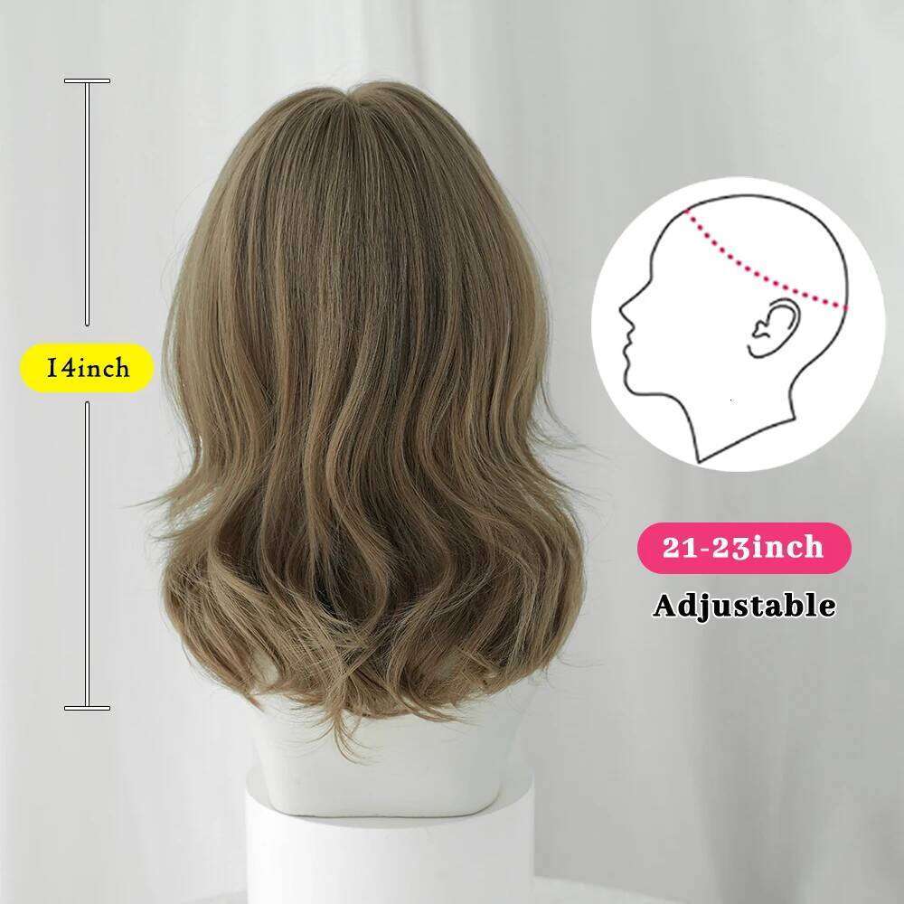 PARK YUN Short curly Women With Brown Wig Cospaly Daily Party Synthetic Wigs Heat Resistant Fiber Natural Fake Hair