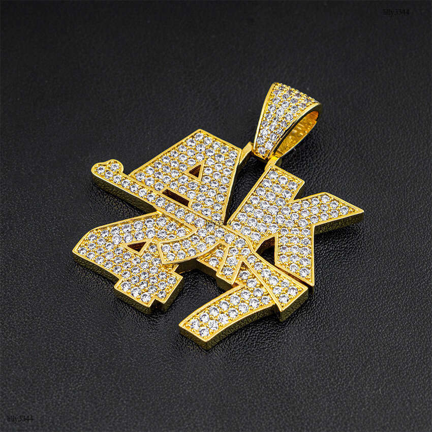 Personalized Full Sterling Silver Inlaid Moissanite chain Cross Pendant Hip Hop Unisex Accessories Necklace Trendy