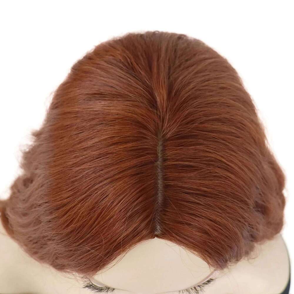 Synthetic Red Long Hair Scarlet Witch Wanda Maximoff Cosplay Wigs for Women Middle Part Curly Wavy Wig Natural Looking Party