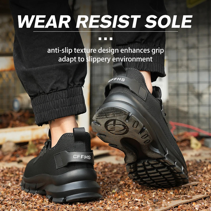 Soft-soled comfortable anti-smash anti-puncture and breathable safety shoes 250805