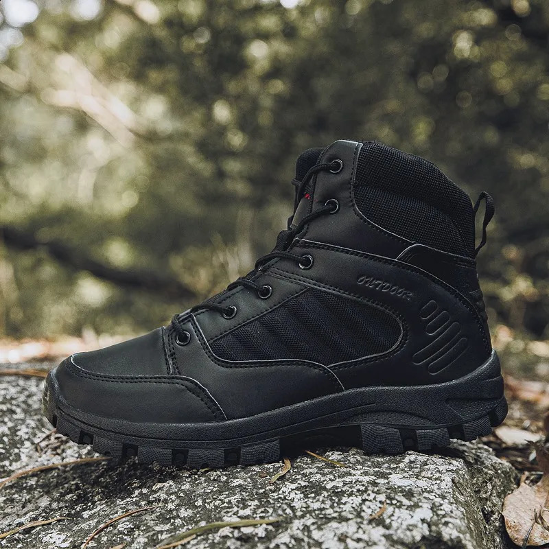 Summer High-Quality Outdoor Mid-Top Tactical Military Boots Hiking Boots Rubber SoleLightweight Couple Breathable Comfortable 250805