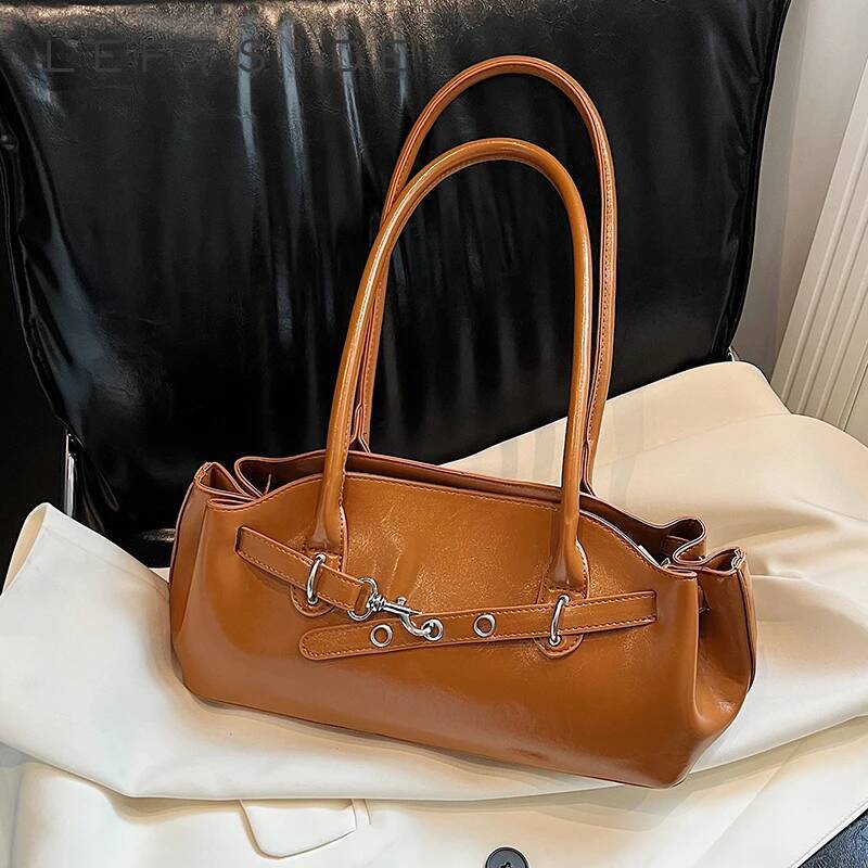 LEFTSIDE Design PU Leather Small Underarm Bags For Women 2025 Trend Female Brand Shoulder Tote Bag Handbags And Purses