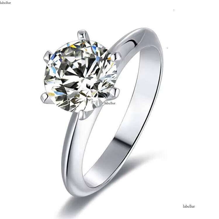 14K White Gold Heart Solitaire DEF VVS Moissanite Dia Ring