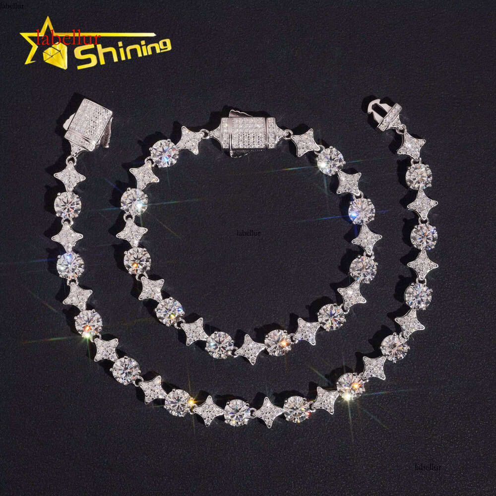 New Design Sterling Sier Gold Plated VVS Moissanite Pass Dia Test Sparkling Bracelet