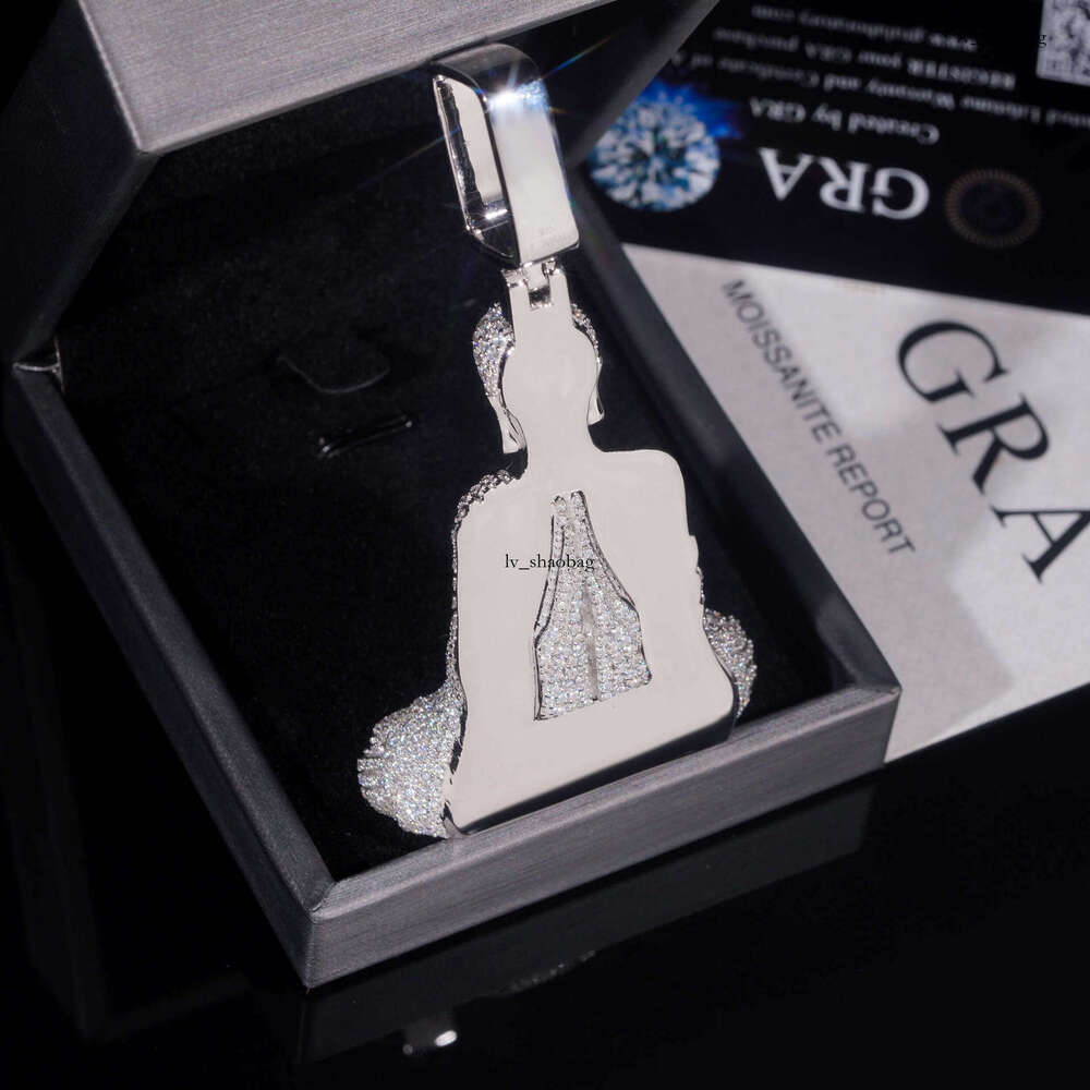 Inlaid Dia Buddha Pendant Men's Exaggerated Hip-Hop Cuban Necklace Jewelry
