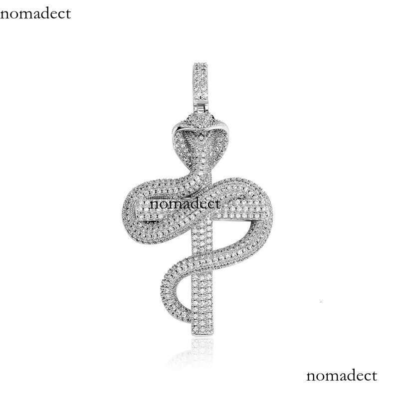 Unique Animal Pendant Simple Metal Texture Cobra Cross Necklace Jewelry