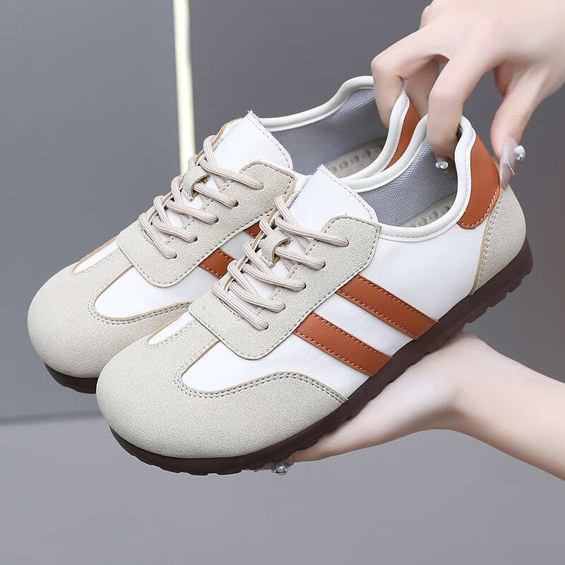 2025 Spring and Autumn New Versatile German Training Casual Fashion Slip-On Flat Soft Sole Non-Slip Women's Single Shoes