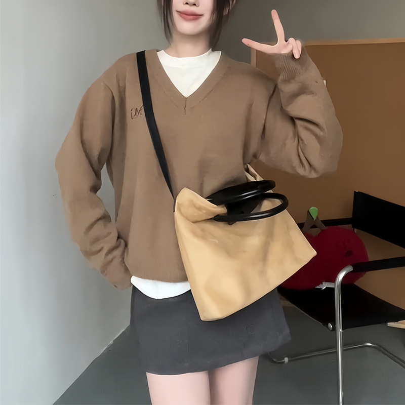 2025 New Matte Velvet Handheld Tote Lazy Style Single Shoulder Crossbody Bag ddmymoon