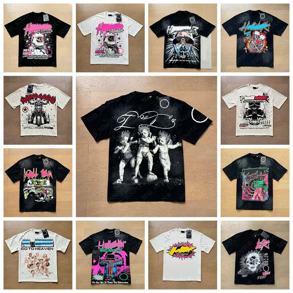 High quality designer graphic shirt Mens short sleeve designer with NFC scan new womens wash street loose round neck casua High Street Trendl t shirts