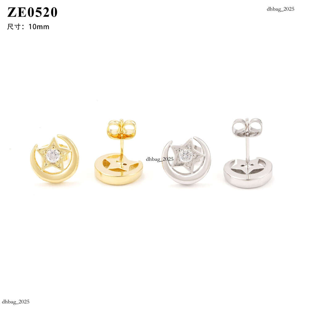 ICED OUT New Creative Moon Star Sier Moissanite Trendy Must-Have Earrings
