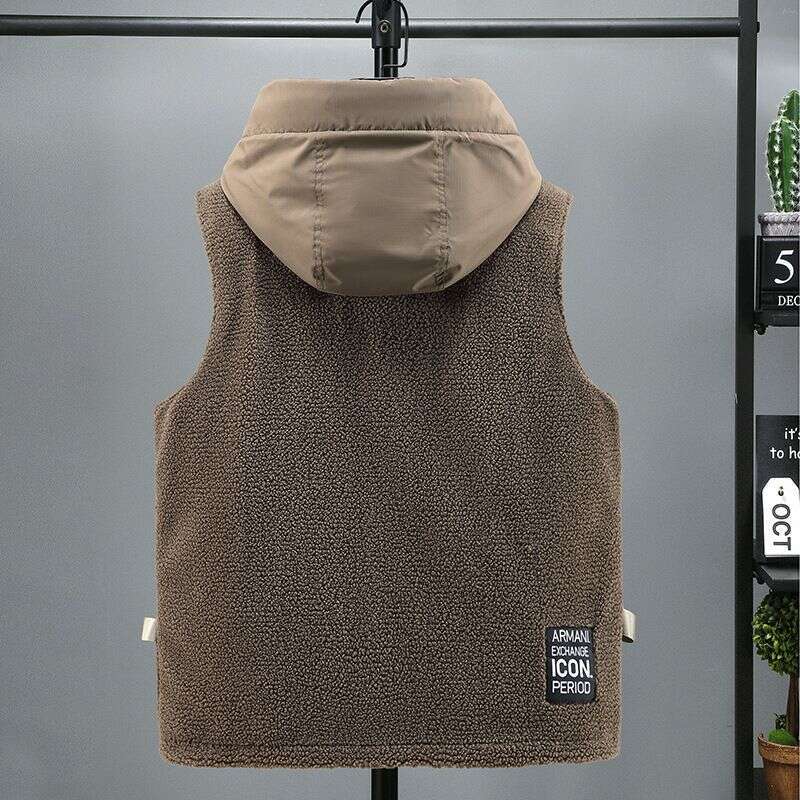 Clothing Fashion Plus Veet Men's New Autumn And Winter Cotton Waistcoat Thick Warm Vest Jacket