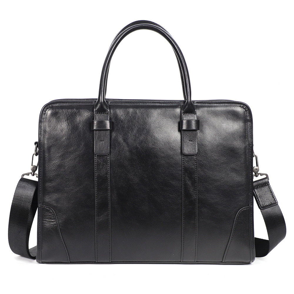 2024 New Genuine Leather Men's Handbag Luxury Bagfree Shipping Designer Top Layer Cowhide Men's Single Shoulder Crossbody Bag Fashion Briefc