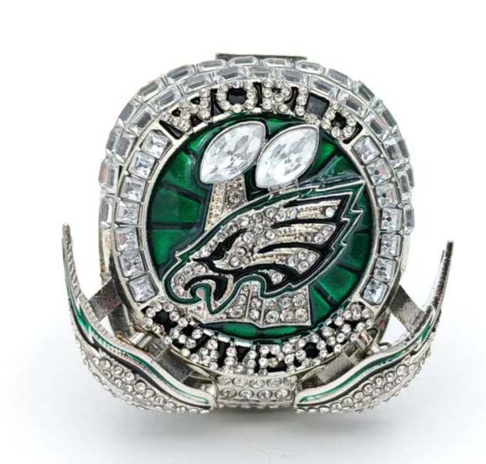 2024 2025 Super Bowl Eagles HURTS BARKLEY American Football Team Champions Championship Ring Wooden Display Box Souvenir Men Fan Gift Wholesale Commemorative ring