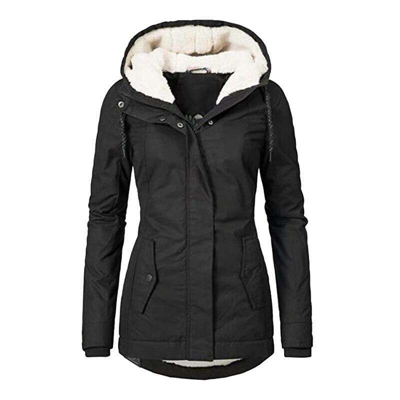 Women's clothing popular lamb plus veet cotton coat for women casual hooded jacket