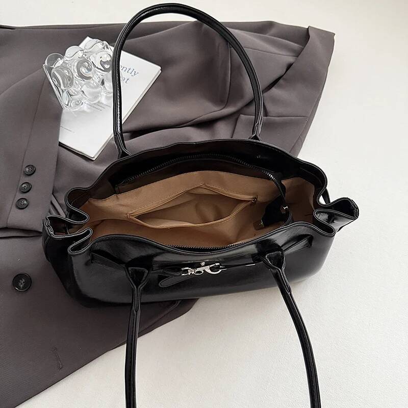 LEFTSIDE Design PU Leather Small Underarm Bags For Women 2025 Trend Female Brand Shoulder Tote Bag Handbags And Purses