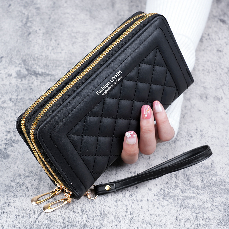 Wallet For Women 2025 New Long Style Ladies Handheld Luxury Bag Korean Version Casual Phone Bag Double Zipper Large Capacity Card Holder
