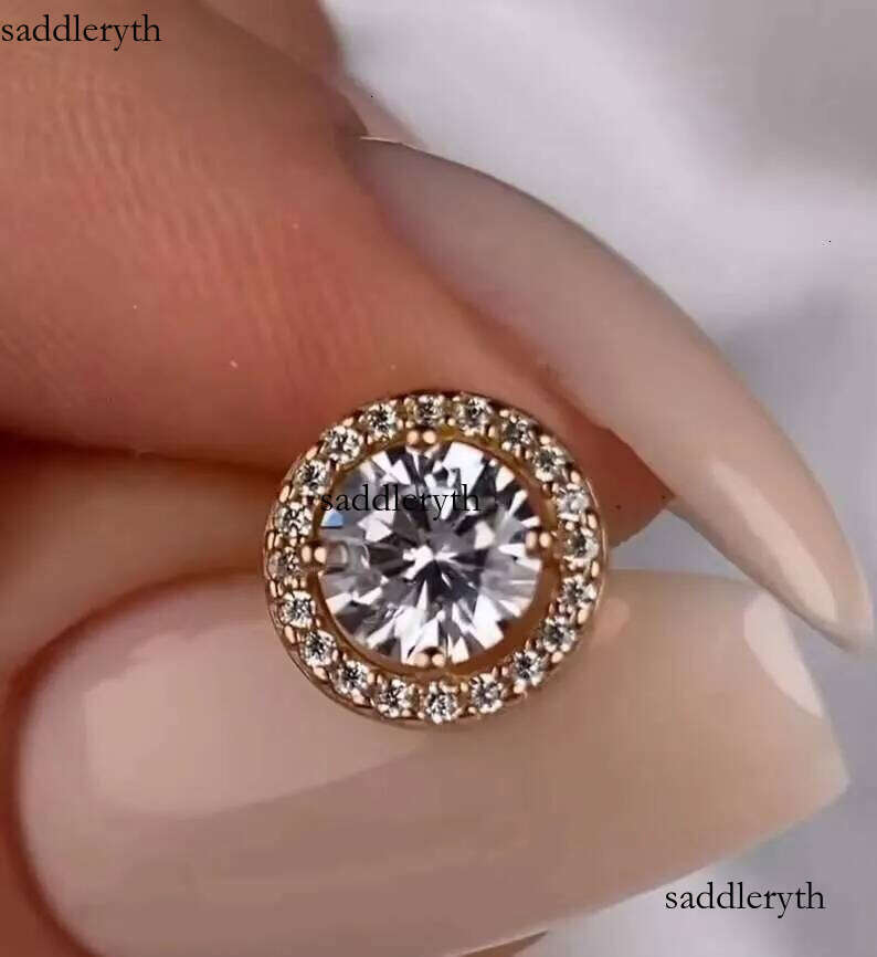 Jewelry Classic 2TCW Push Back Sterling Sier VVS Dia Moissanite Stud Earrings 15 dc