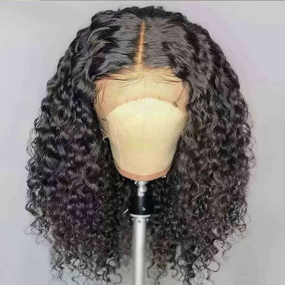 200% Density Jerry Short Bob Wigs Wave 13x4 HD Lace Closure Human Hair Deep Curly Wig