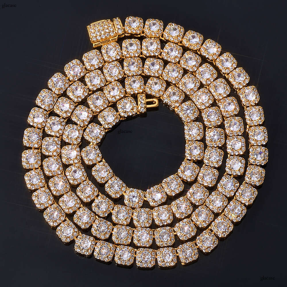 Hip Hop 5mm Flip Buckle Rock Sugar Chain Simple Versatile Jewelry Full Dia Men's Necklace Accessories