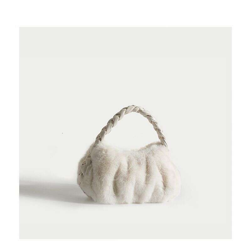 Niche Design Cute Plush Fluffy Female 2023 Models Autumn Winter Trend Of Europe And The United States Cross-Body Handheld Fur Bucket Bag